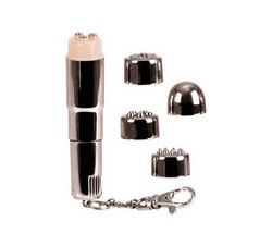 Travel Massager Keychain With 5 Interchangeable Tips Waterproof